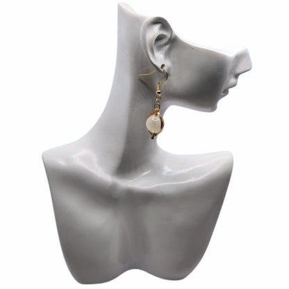 Boucles d'Oreilles Pendantes Tressées - Sélénite