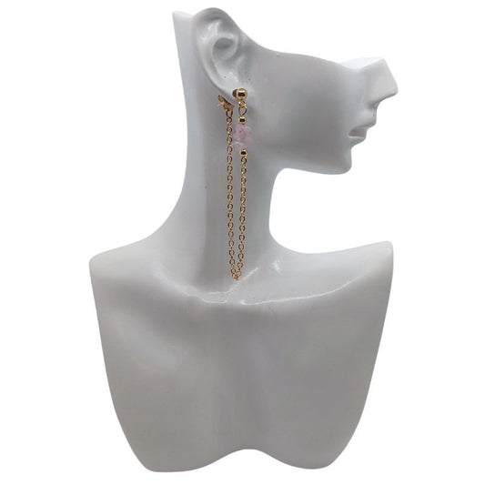 Boucles d’Oreilles Pendantes en Perles d’Améthyste Naturelle