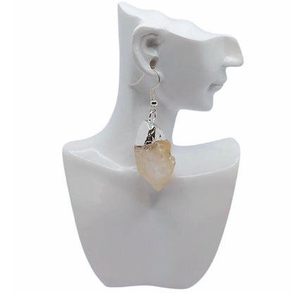 Boucles d'Oreilles en Citrine Naturelle