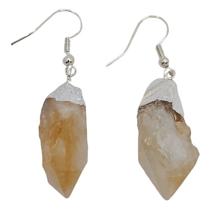Boucles d'Oreilles en Citrine Naturelle