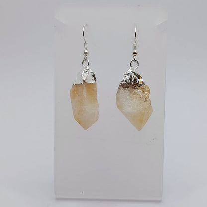 Boucles d'Oreilles en Citrine Naturelle