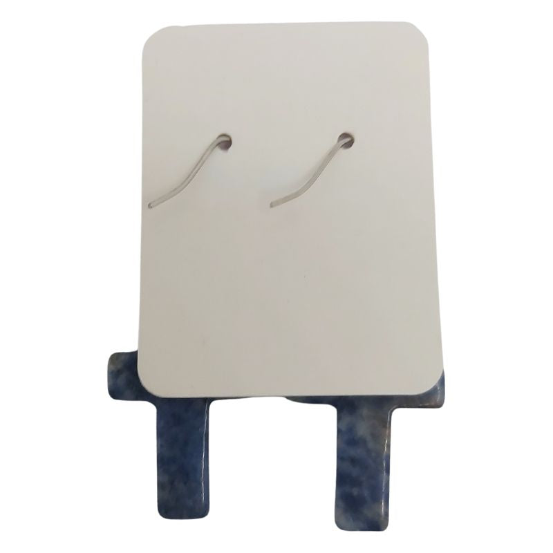 Boucles d'Oreilles en Croix - Sodalite Naturelle