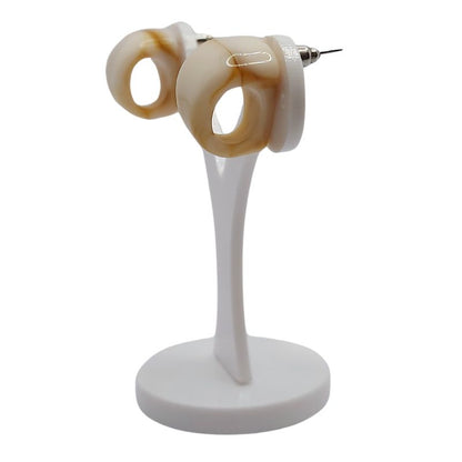 Boucles d'Oreilles en Résine Opaque - Forme Triangle