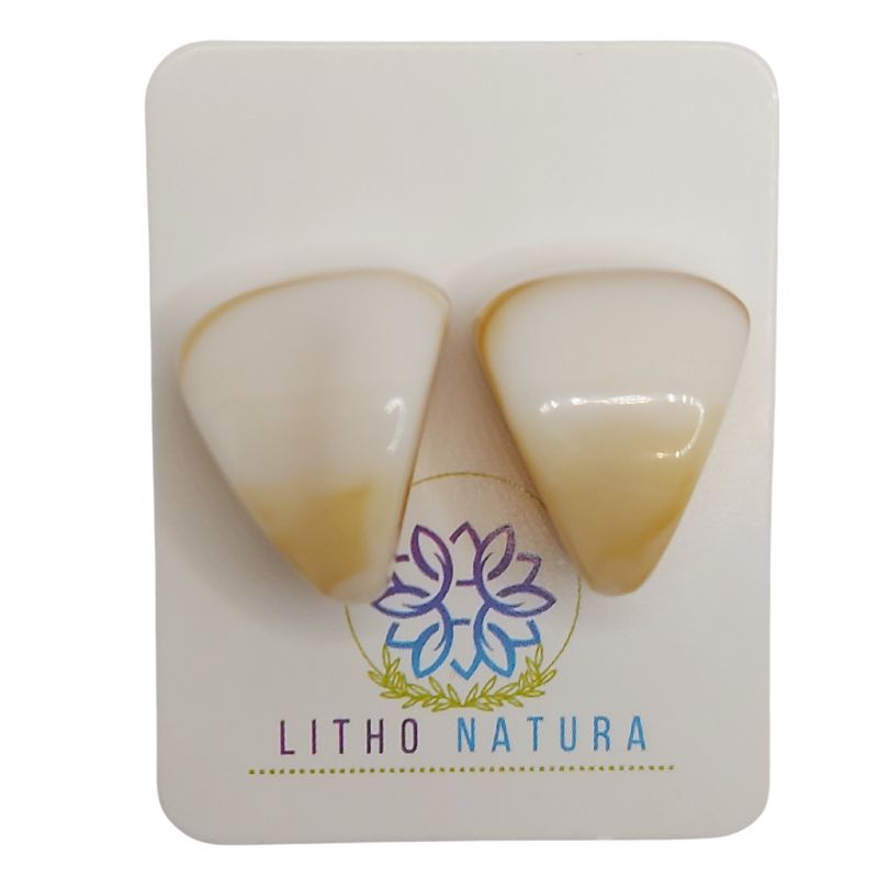 Boucles d'Oreilles en Résine Opaque - Forme Triangle