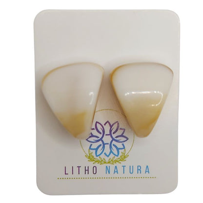 Boucles d'Oreilles en Résine Opaque - Forme Triangle