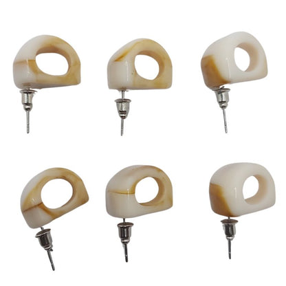 Boucles d'Oreilles en Résine Opaque - Forme Triangle