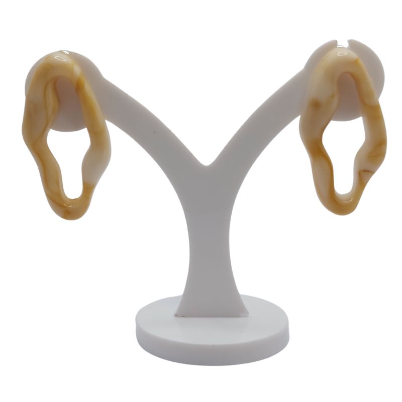 Boucles d'Oreilles en Résine Opaque
