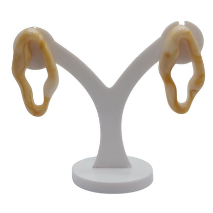 Boucles d'Oreilles en Résine Opaque