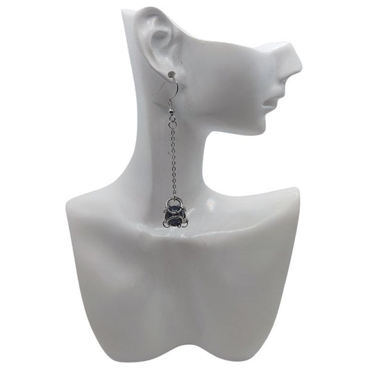 Boucles d'oreilles Pendantes Rondes en Lapis Lazuli