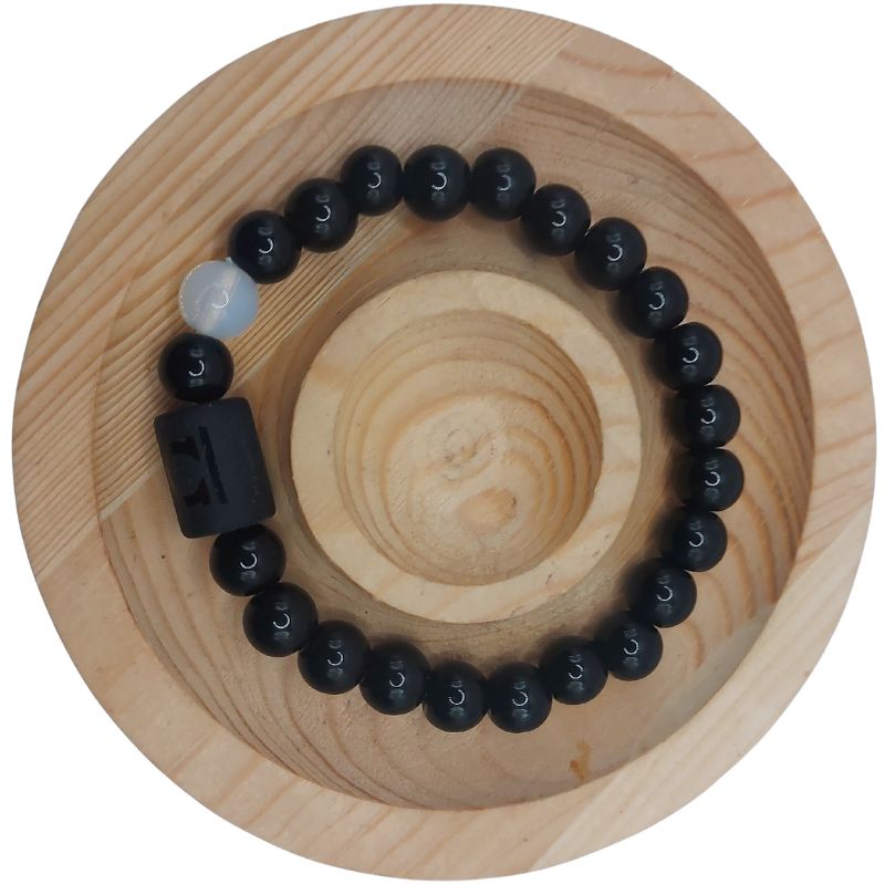 Bracelet Constellation Balance en Onyx Noir - Unisexe - Litho Natura