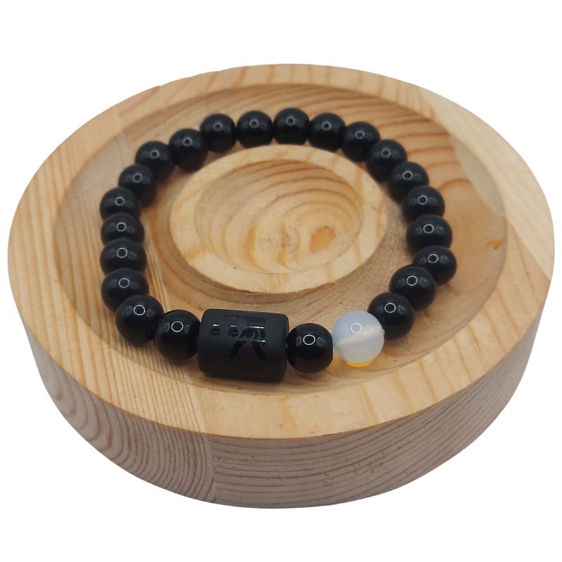 Bracelet Constellation Balance en Onyx Noir - Unisexe - Litho Natura