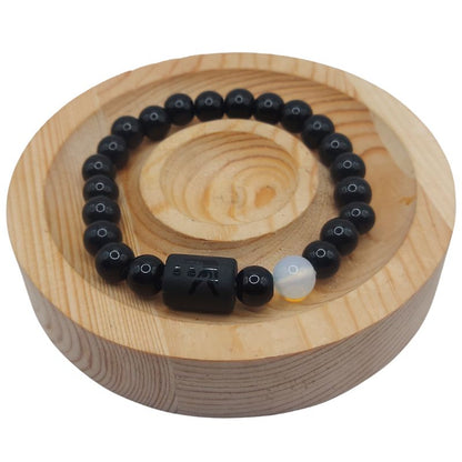 Bracelet Constellation Balance en Onyx Noir - Unisexe - Litho Natura