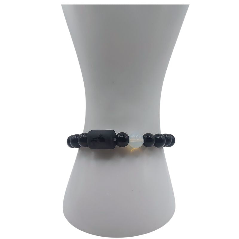 Bracelet Constellation Balance en Onyx Noir - Unisexe - Litho Natura