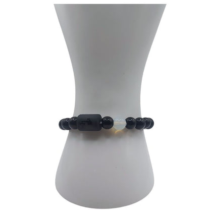 Bracelet Constellation Balance en Onyx Noir - Unisexe - Litho Natura