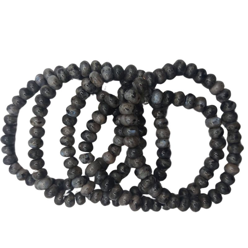 Bracelet Étirable en Labradorite Naturelle - Litho Natura