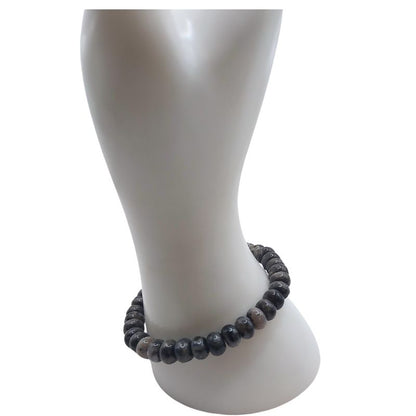 Bracelet Étirable en Labradorite Naturelle - Litho Natura