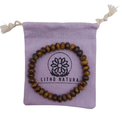 Bracelet Étirable en Oeil de Tigre Naturelle - Litho Natura