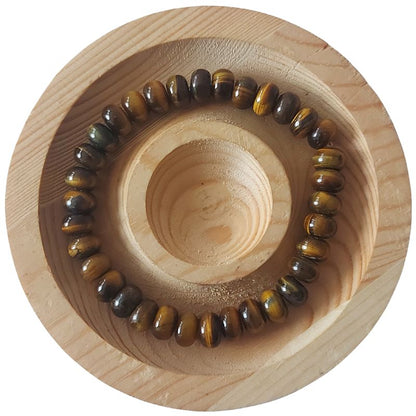 Bracelet Étirable en Oeil de Tigre Naturelle - Litho Natura