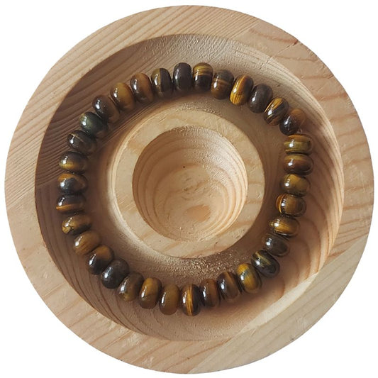 Bracelet Étirable en Oeil de Tigre Naturelle - Litho Natura