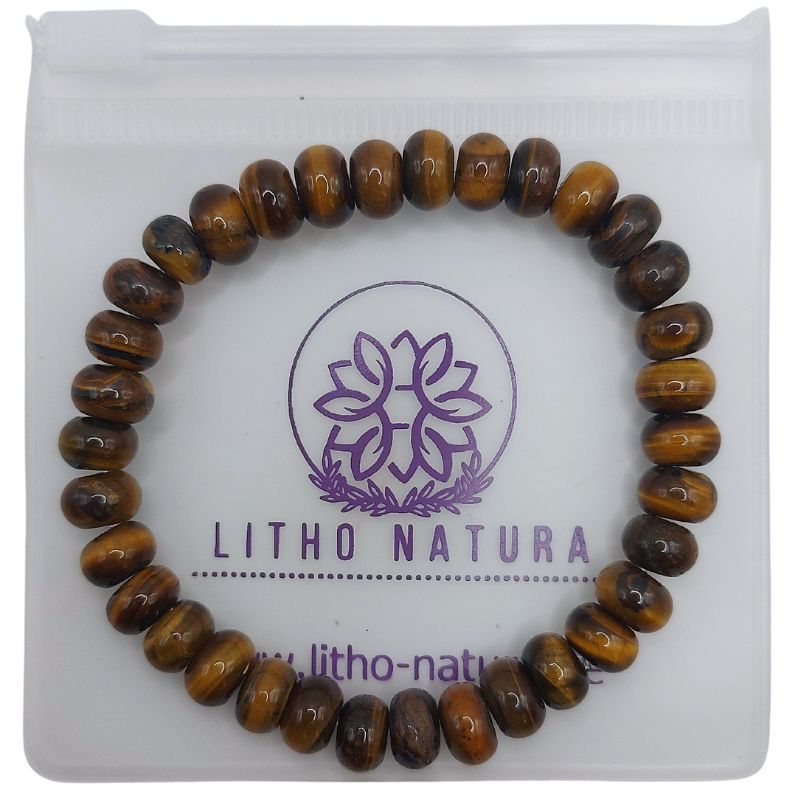 Bracelet Étirable en Oeil de Tigre Naturelle - Litho Natura