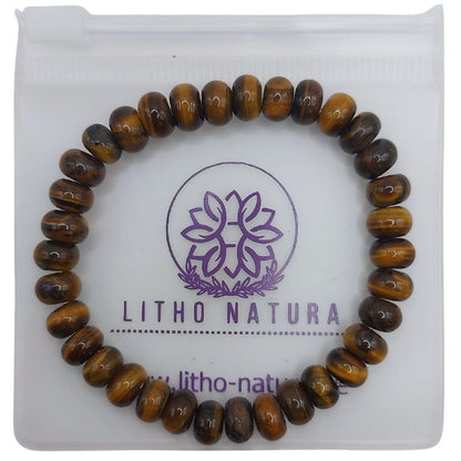 Bracelet Étirable en Oeil de Tigre Naturelle - Litho Natura