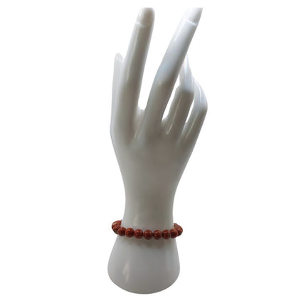 Bracelet Extensible en Pierres Naturelles - Jaspe Rouge - Litho Natura