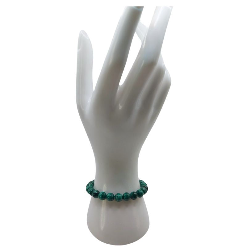 Bracelet Extensible en Pierres Naturelles - Malachite - Litho Natura