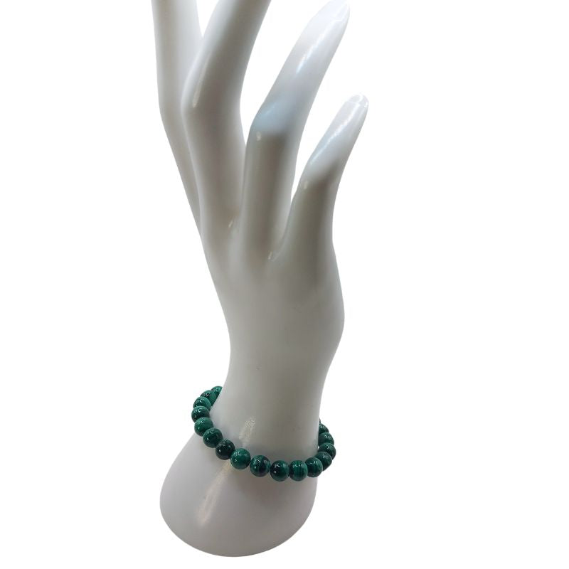 Bracelet Extensible en Pierres Naturelles - Malachite - Litho Natura