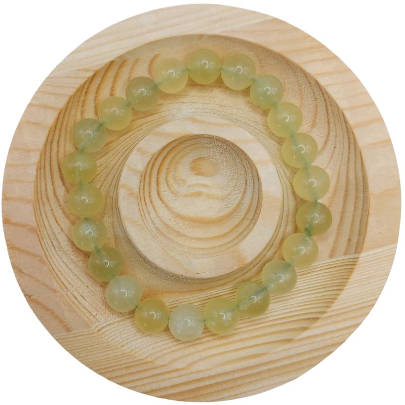 Bracelet Extensible en Pierres Naturelles - Serpentine - Litho Natura