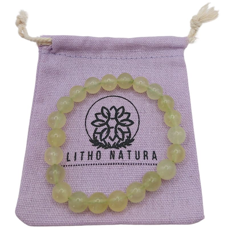 Bracelet Extensible en Pierres Naturelles - Serpentine - Litho Natura