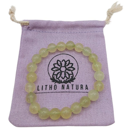 Bracelet Extensible en Pierres Naturelles - Serpentine - Litho Natura