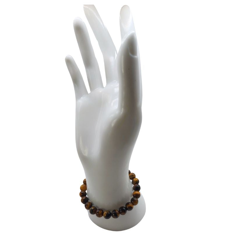 Bracelet Extensible en Pierres Naturelles - Oeil de Tigre - Litho Natura