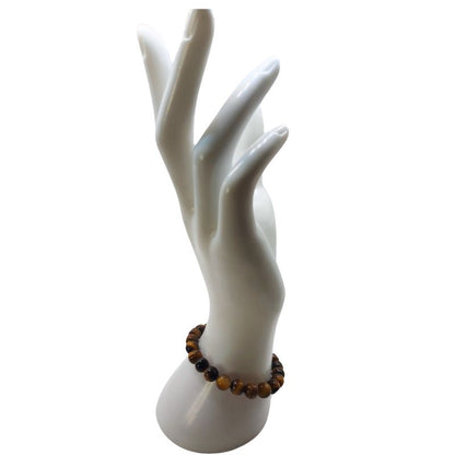 Bracelet Extensible en Pierres Naturelles - Oeil de Tigre - Litho Natura