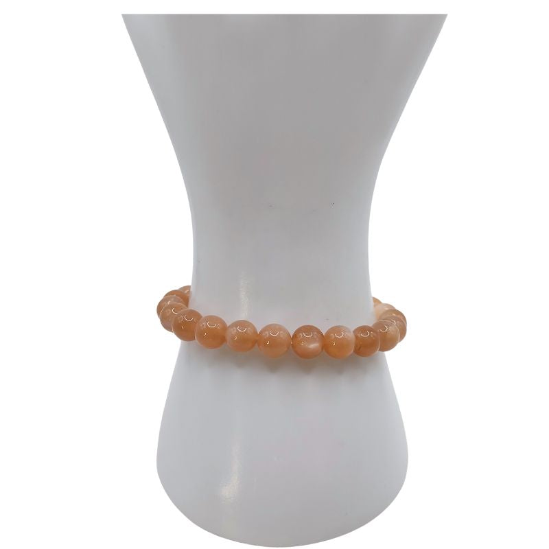 Bracelet Extensible en Pierres Naturelles - Pierre de Soleil - Litho Natura