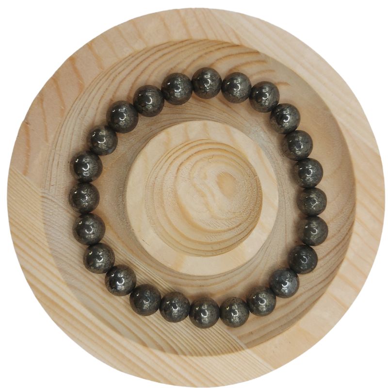 Bracelet Extensible en Pierres Naturelles - Pyrite - Litho Natura