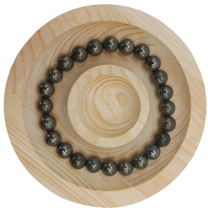 Bracelet Extensible en Pierres Naturelles - Pyrite - Litho Natura
