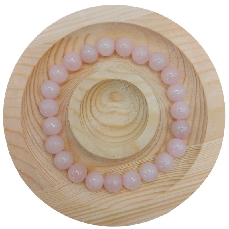 Bracelet Extensible en Pierres Naturelles - Quartz Rose - Litho Natura