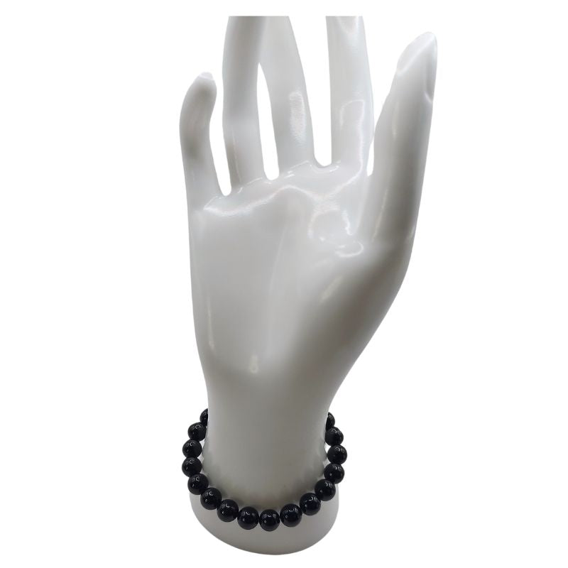 Bracelet Extensible en Pierres Naturelles - Tourmaline Noire - Litho Natura