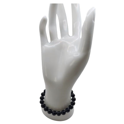 Bracelet Extensible en Pierres Naturelles - Tourmaline Noire - Litho Natura