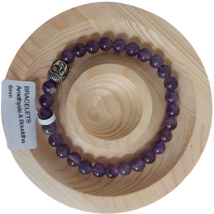 Bracelet Extensible en Pierres Naturelles - Améthyste - Litho Natura