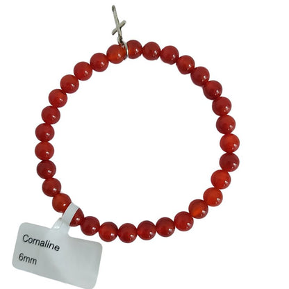 Bracelet Extensible en Pierres Naturelles - Cornaline - Litho Natura