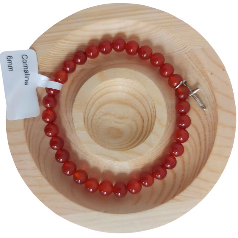 Bracelet Extensible en Pierres Naturelles - Cornaline - Litho Natura