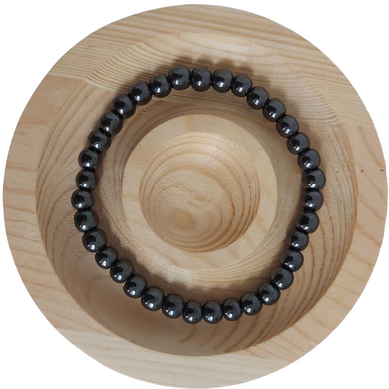 Bracelet Extensible en Pierres Naturelles - Hématite - Litho Natura