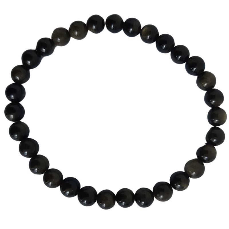 Bracelet Extensible en Pierres Naturelles - Obsidienne Œil Céleste - Litho Natura