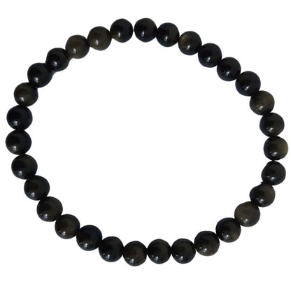 Bracelet Extensible en Pierres Naturelles - Obsidienne Œil Céleste - Litho Natura