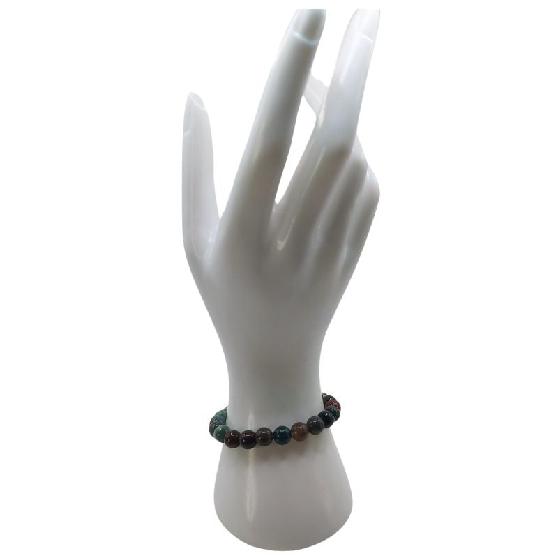 Bracelet Extensible en Pierres Naturelles - Agate Indienne - Litho Natura