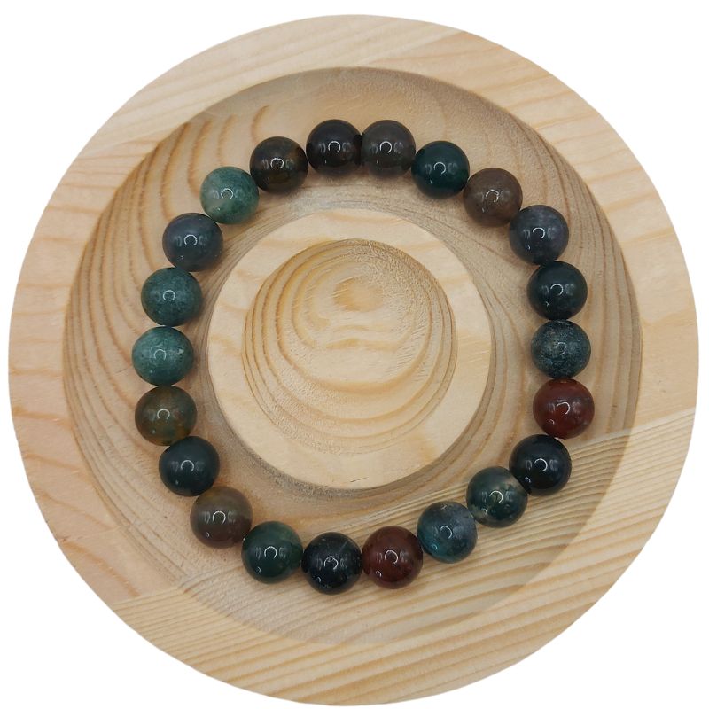 Bracelet Extensible en Pierres Naturelles - Agate Indienne - Litho Natura