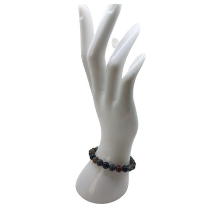 Bracelet Extensible en Pierres Naturelles - Agate Indienne - Litho Natura