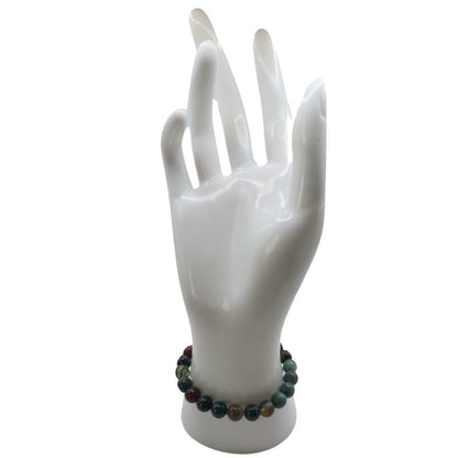 Bracelet Extensible en Pierres Naturelles - Agate Indienne - Litho Natura