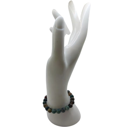 Bracelet Extensible en Pierres Naturelles - Agate Indienne - Litho Natura